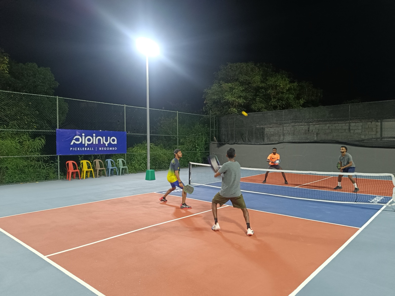 Floodlit pickleball at Pipinya Negombo, Sri Lanka